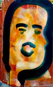 Voorlopig portret, olieverf op doek, 40/65 cm 2025